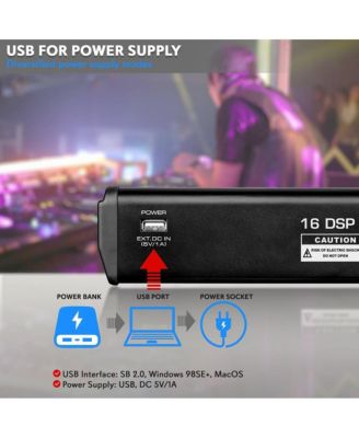 Compact 6-Channel Audio Mixer Pro Audio Interface with Multi-FX Processor