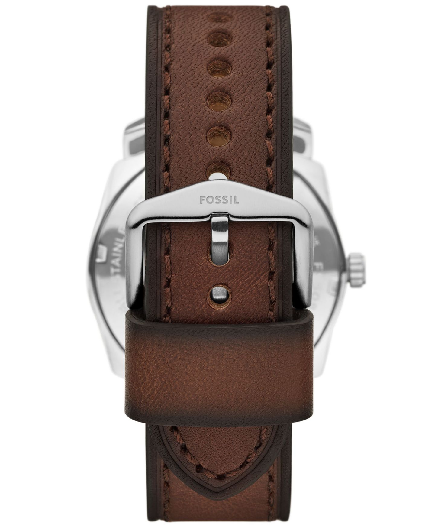 Мужские часы Fossil Machine Three-Hand Green Dial Brown Leather, 42mm — фото 3