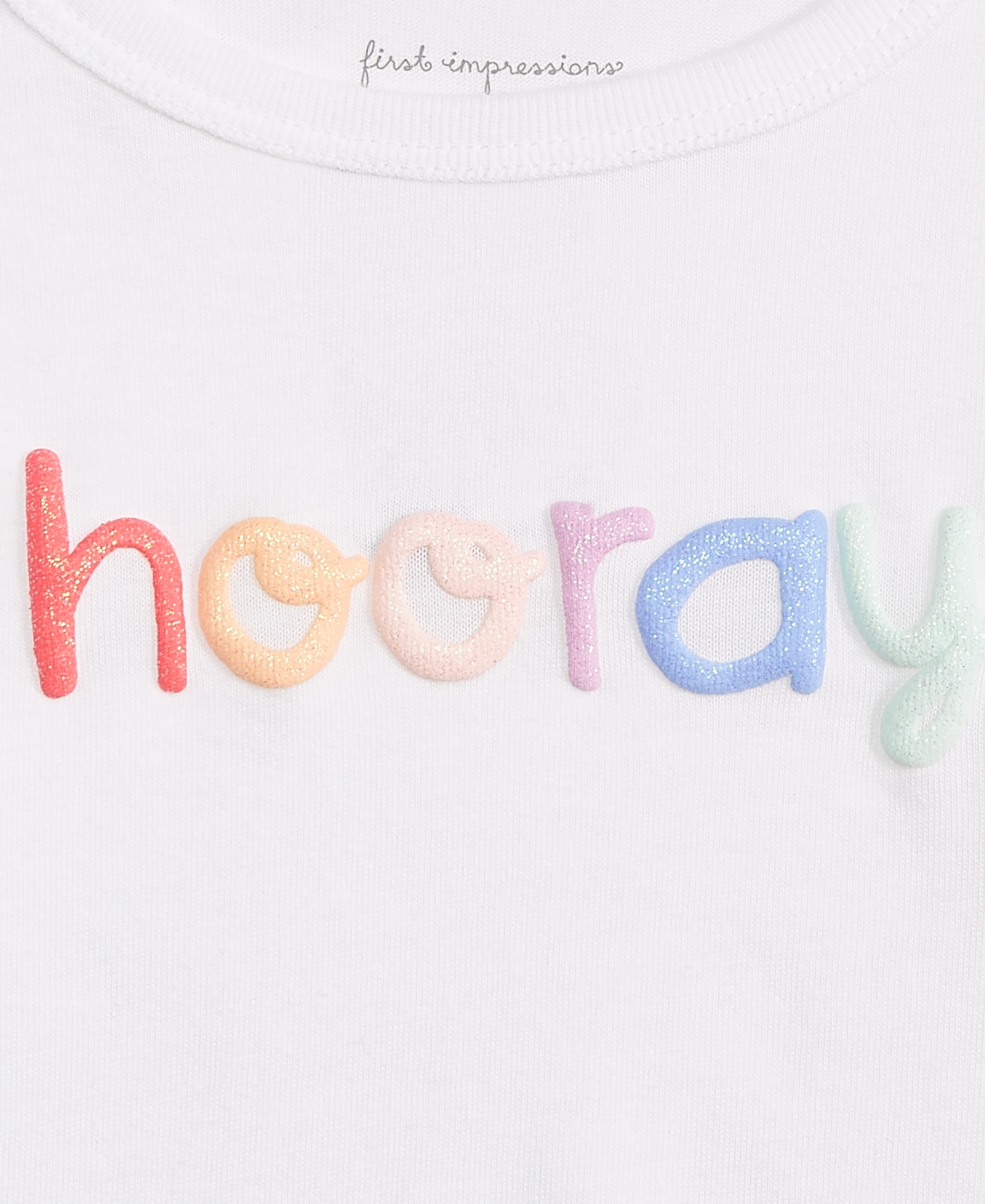 First Impressions Baby Girls Long-Sleeve Hooray Graphic T-Shirt, Created for Macy's