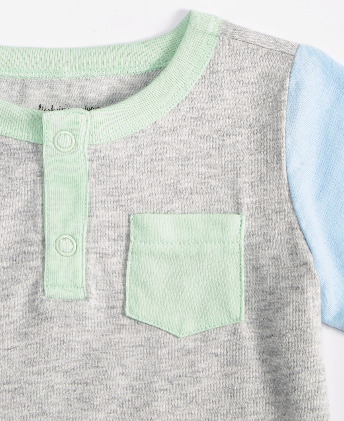 First Impressions Baby Boys Short-Sleeve Colorblocked Henley T-Shirt, Created for Macy's