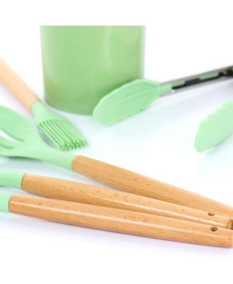 Collection Silicone and Wood Cooking Utensils, Set of 12