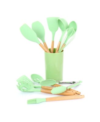 Collection Silicone and Wood Cooking Utensils, Set of 12