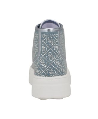 Women's Queenly Rhinestone Embellished High Top Sneakers