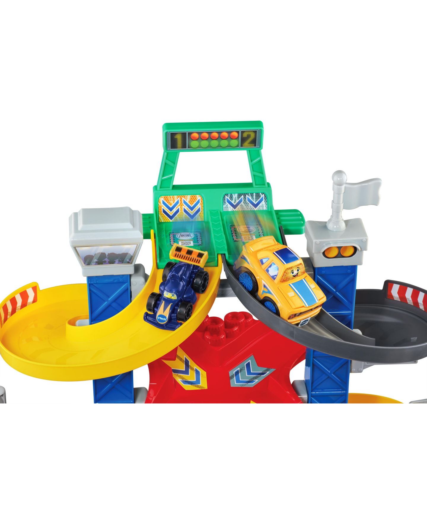 Детские игрушки VTech Dueling Spinning Spirals Battery-Operated Crash Zones Raceway and Toy Vehicles, 2-Piece Set — фото 2