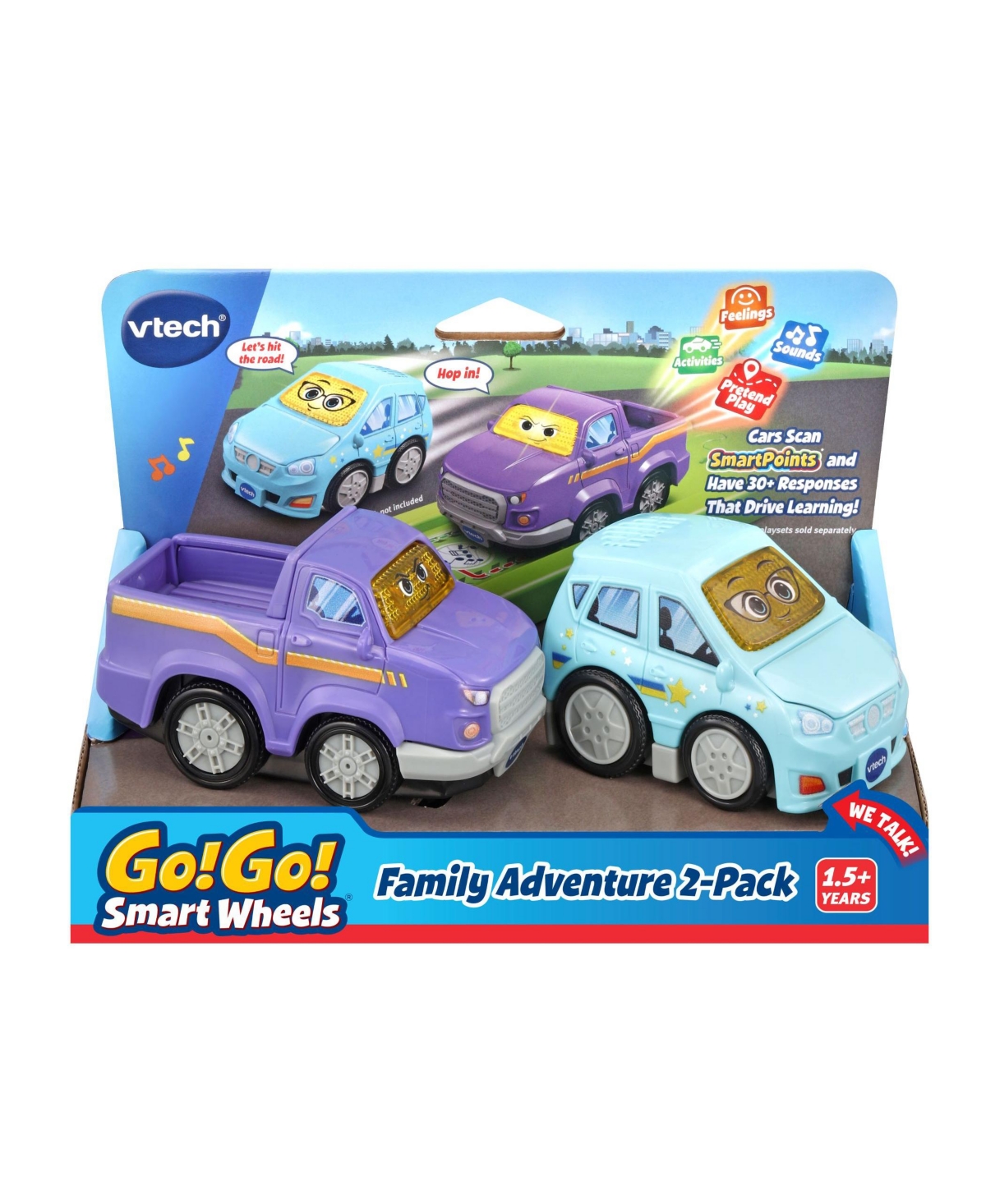 Vtech Go Smart Wheels Family Adventure 2-pack Tough Truck, Family Car In No Color