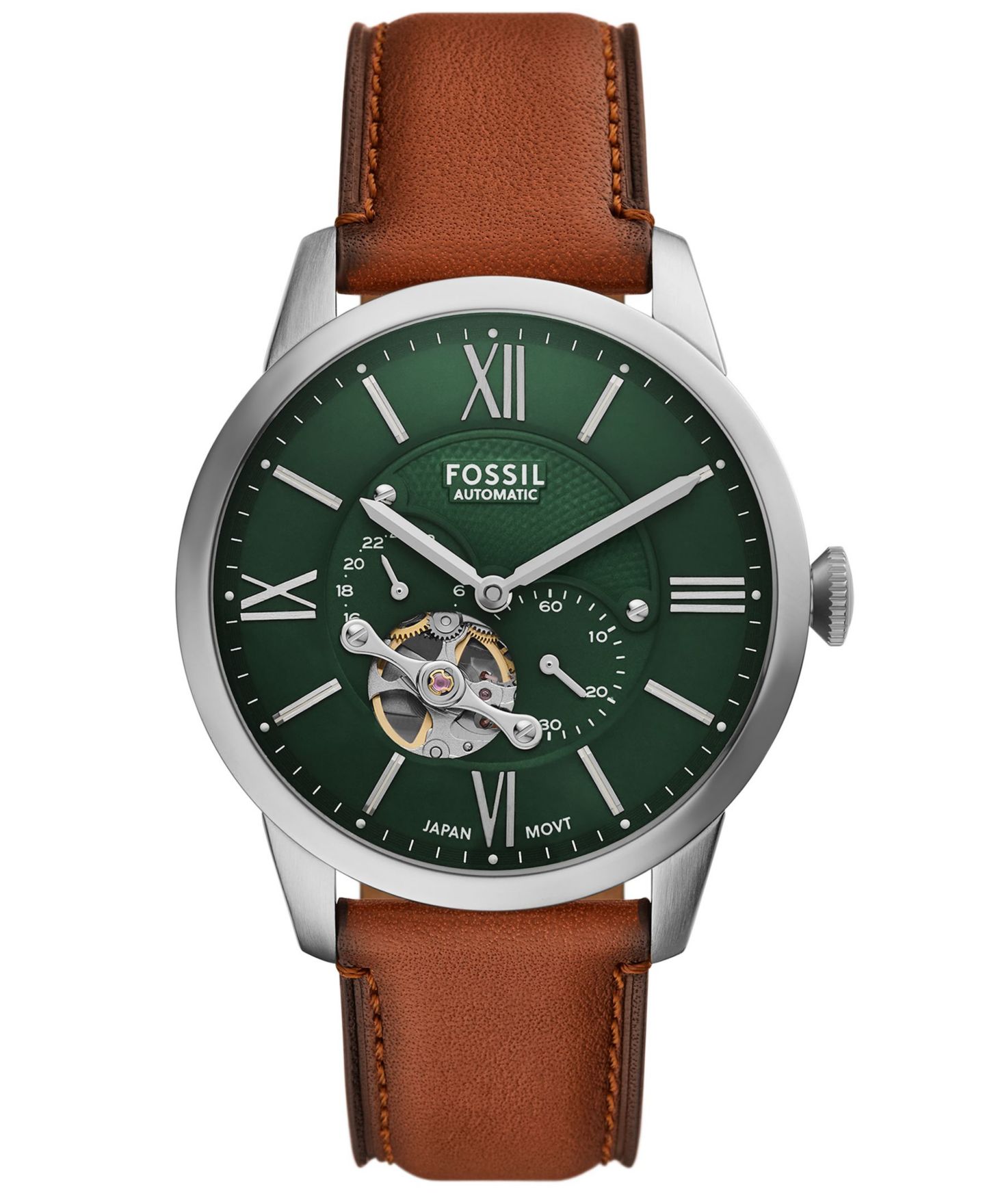 Мужские часы Fossil Townsman Automatic Brown Leather 44mm — фото 1