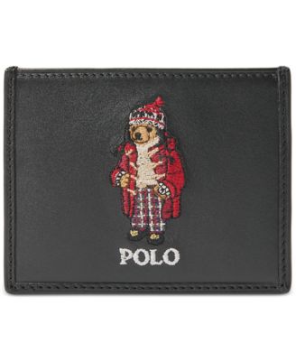 Polo bear leather card case hotsell