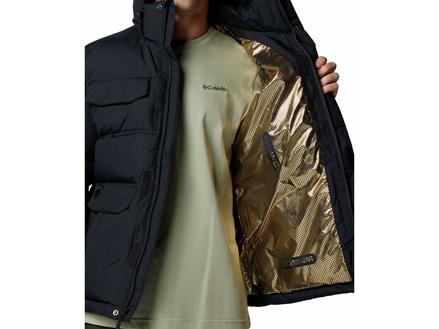 Мужская куртка Columbia Landroamer Hooded Puffer, цвет: Чёрный — фото 6