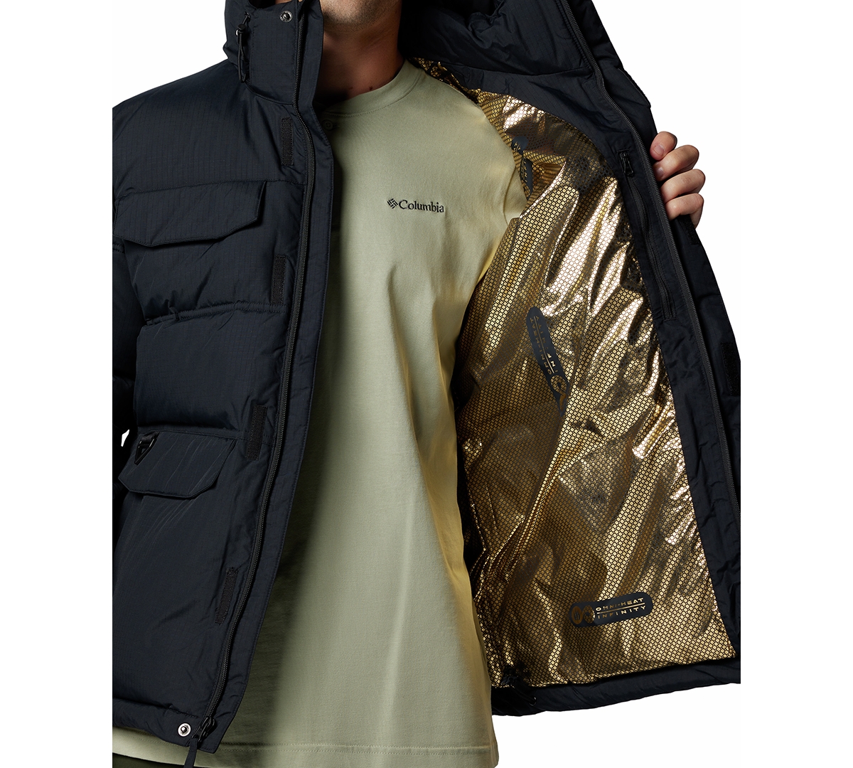 COLUMBIA MEN'S LANDROAMER HOODED PUFFER JACKET 