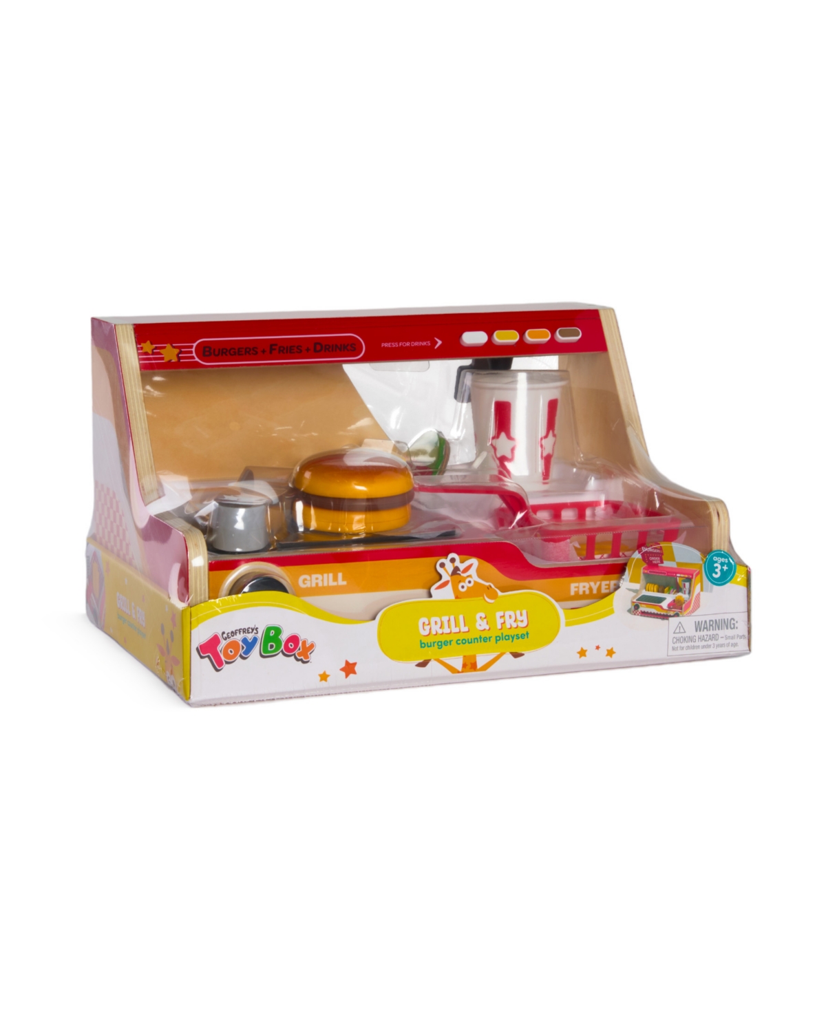 Geoffrey's Toy Box Grill Fry Burger Counter Playset In No Color