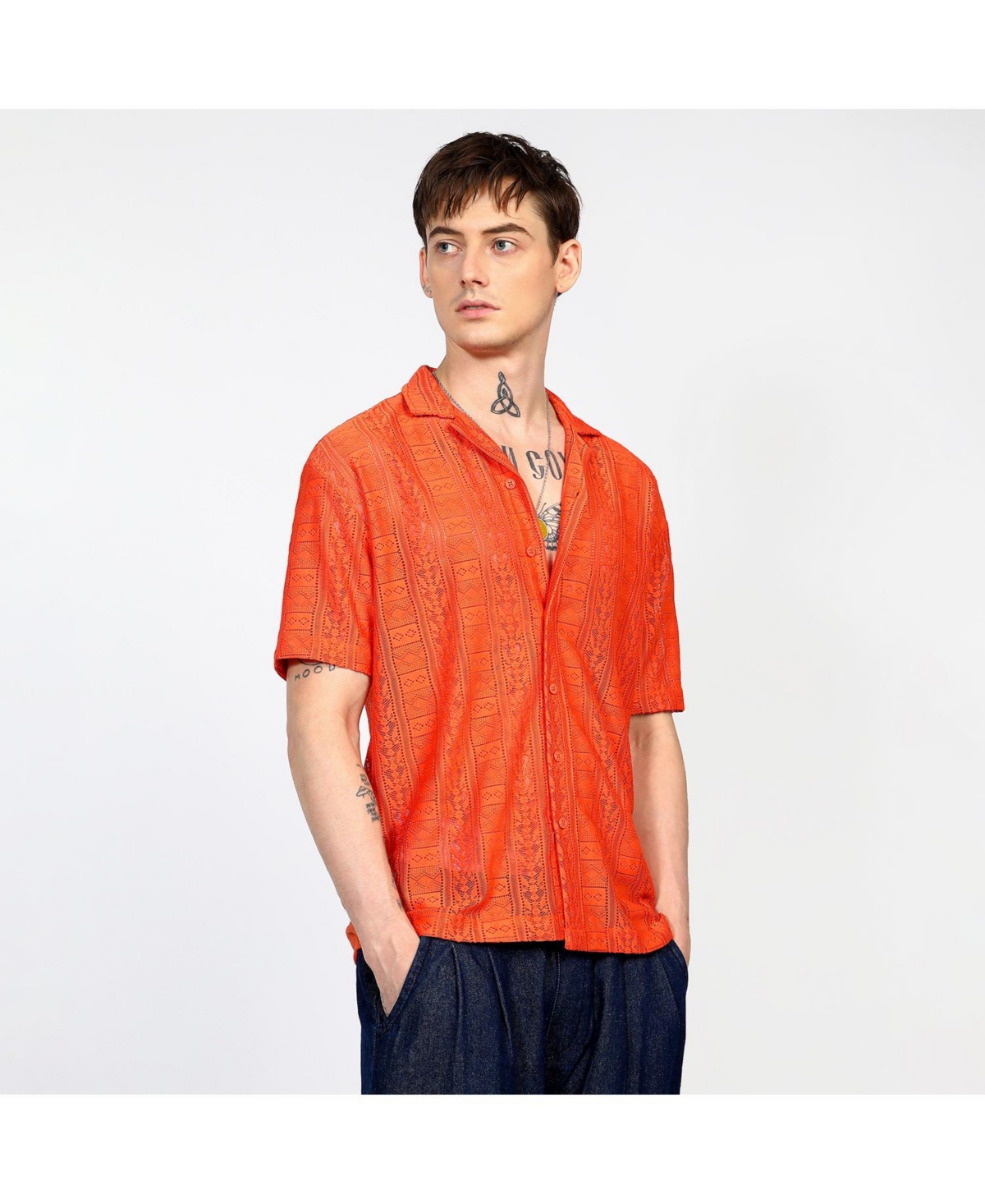 Campus Sutra Men's Oceanic Oversized Shirt