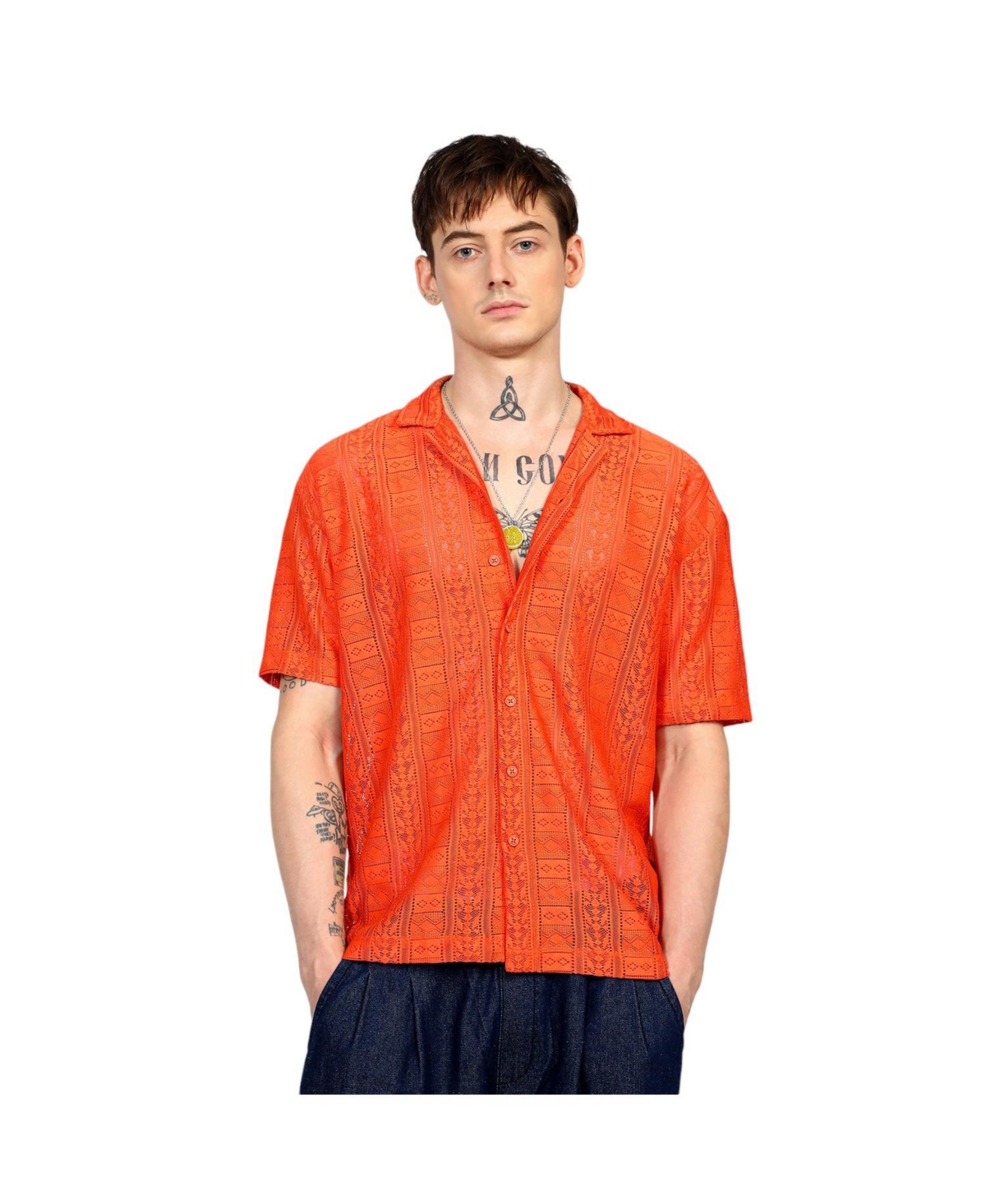 Campus Sutra Men's Oceanic Oversized Shirt