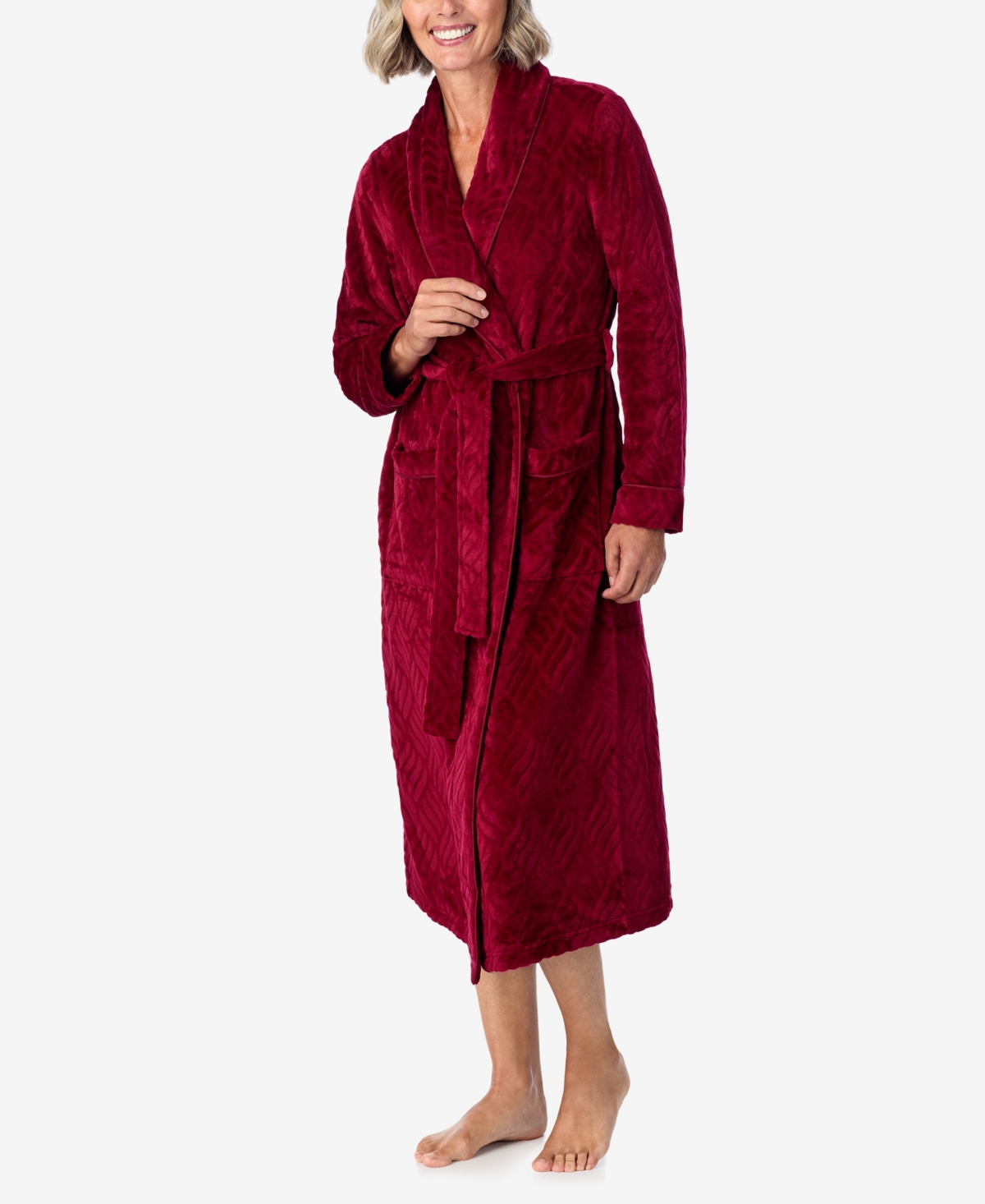 Aria Women's Long Sleeve Wrap Robe