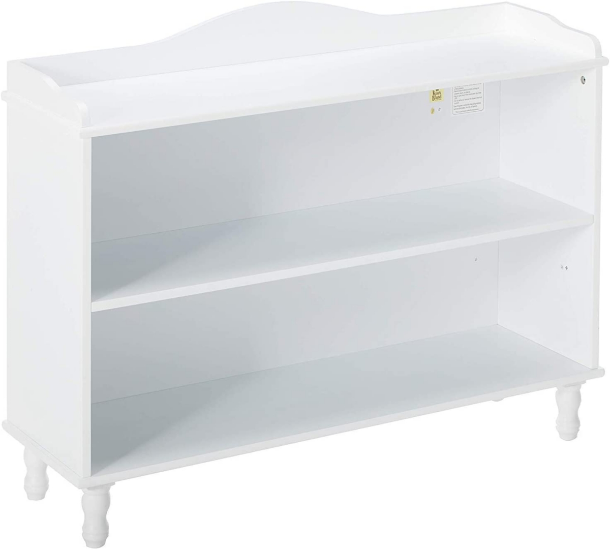 Kings Brand FurnitureWood Children's 2-shelf Bookcase Display Cabinet - White