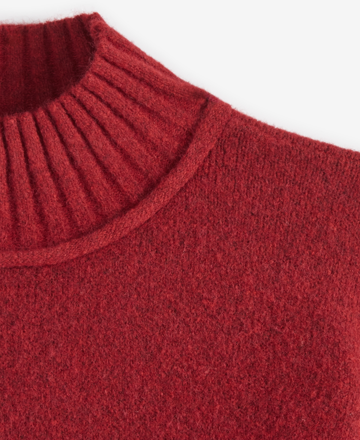 On 34th Women's Mock-neck Jersey Roll-trim Sweater, Exclusively At Macy's In Bright Rhubarb