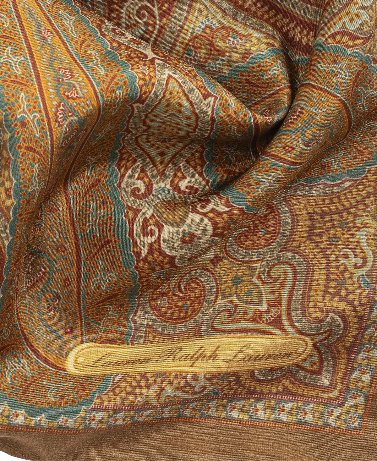 Lauren Ralph Lauren Paisley Glen Plaid Square Scarf