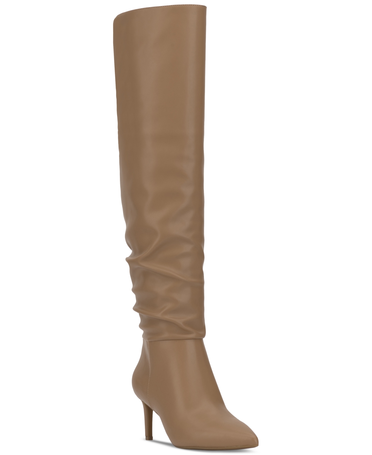 Inc International Concepts Women's Damoni Mid-heel Over-the-knee Boots, Created For Macy's In Nude Smooth