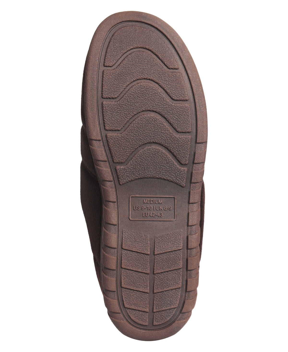 Weatherproof Men's Microsuede Puffer Clog With Tipped Shearling Faux Fur Lining Indoor-outdoor Sole Shoe In Brown