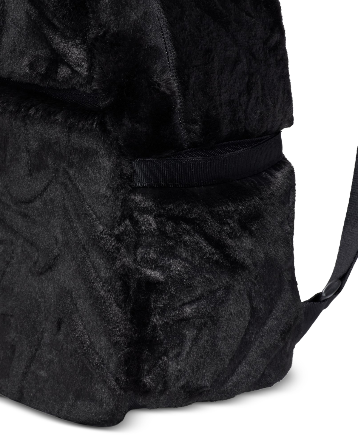 Nike Sportswear Unisex Futura Faux Fur Mini Backpack In Black