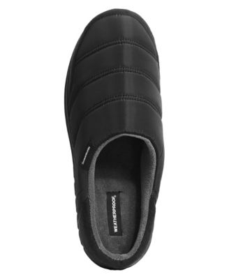 Men's Nylon Puffer Clog with Microplush Lining Indoor-Outdoor Sole Slipper