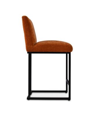 Set of 2 Fabric Counter Height Stools, 25" Seat Height Armless Upholstered Chairs for Kitchen Island-Maison Boucle