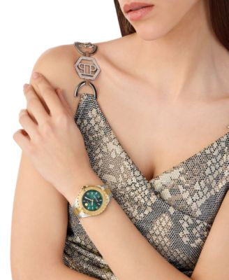 Women's Plein Heaven Crystal Two-Tone Stainless Steel Bracelet Watch 38mm