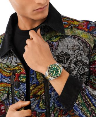 Men's GMT Two-Tone Stainless Steel Bracelet Watch44mm