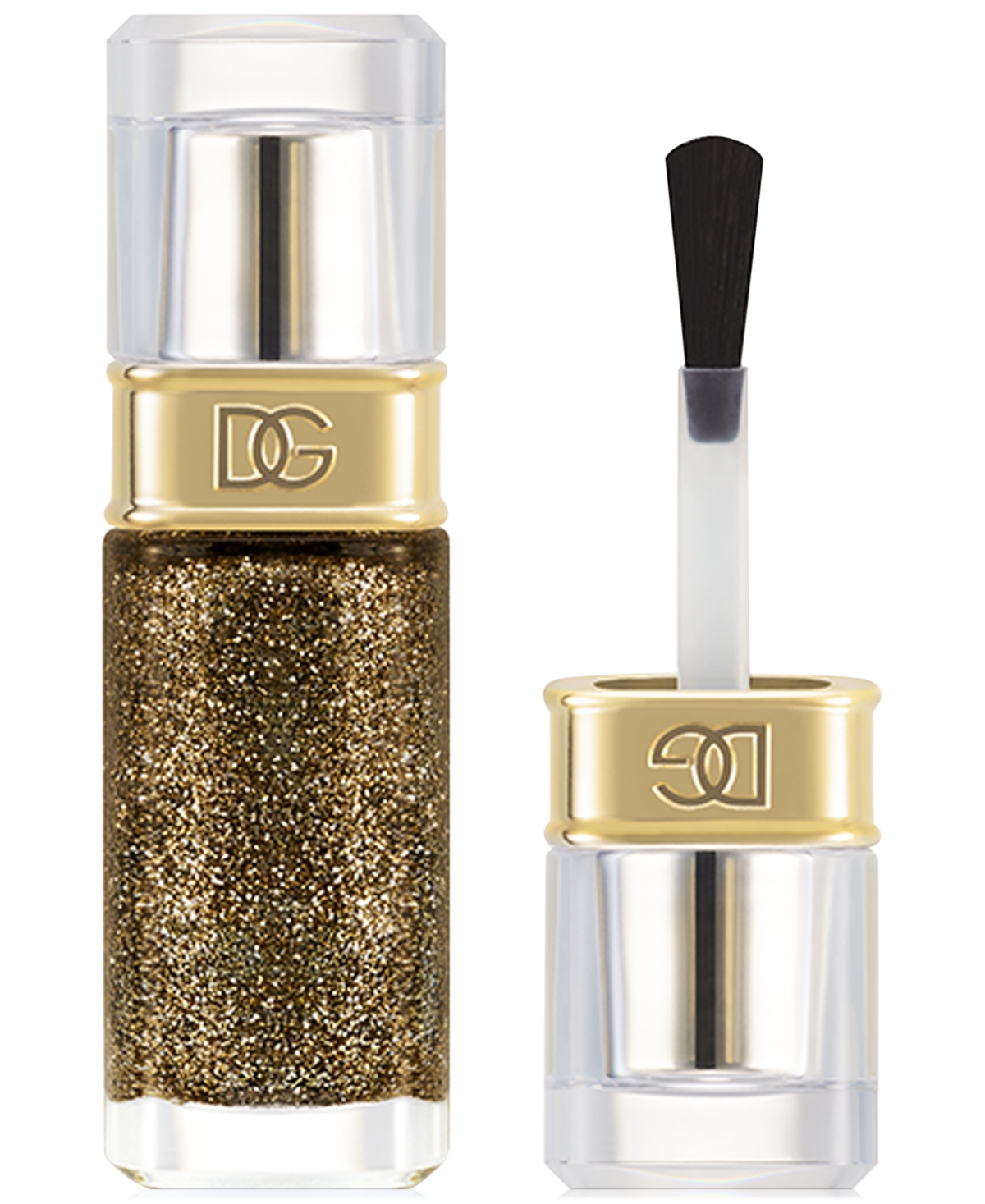 Dolce & Gabbana Nailed It! Quick-dry Lasting Nail Lacquer In 03 Legend - Clear Base With Golden Glitt