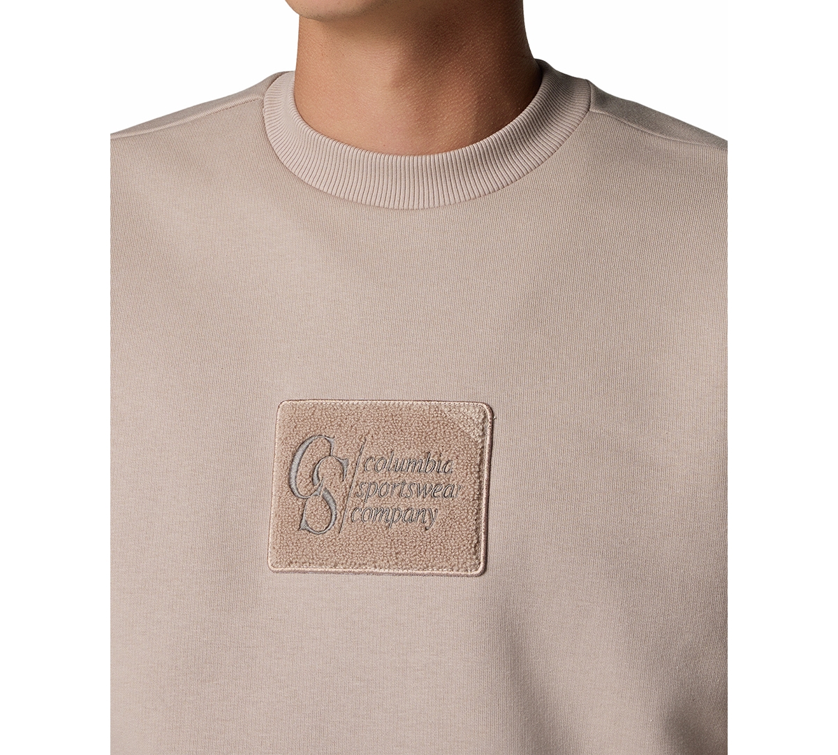 Shop Columbia Men's Wallowa Fleece Crewneck Sweatshirt In Crushed Clay