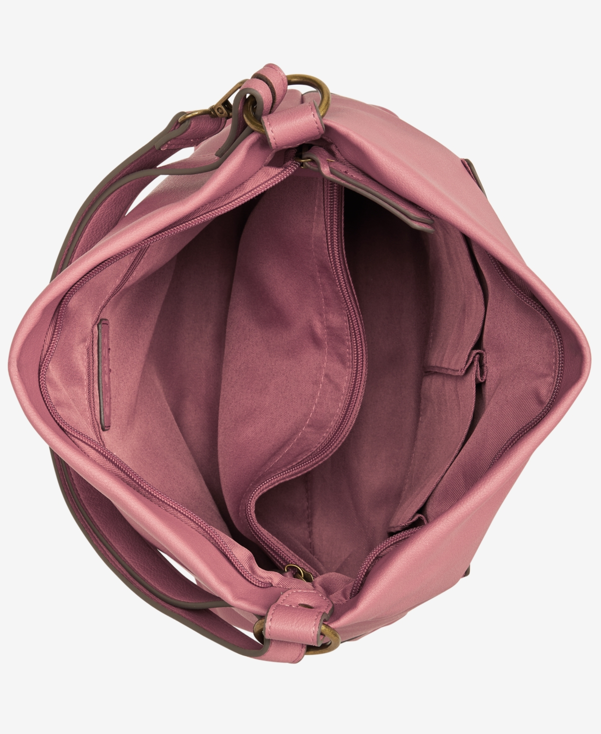 Shop Style & Co Hudsonn Hobo Bag, Created For Macy's In Deco Rose