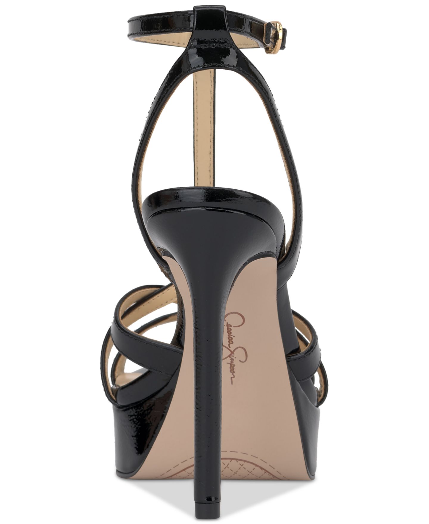 Женские сандалии Jessica Simpson Sippete Platform Dress Sandals, цвет: Чёрный лаковый — фото 3