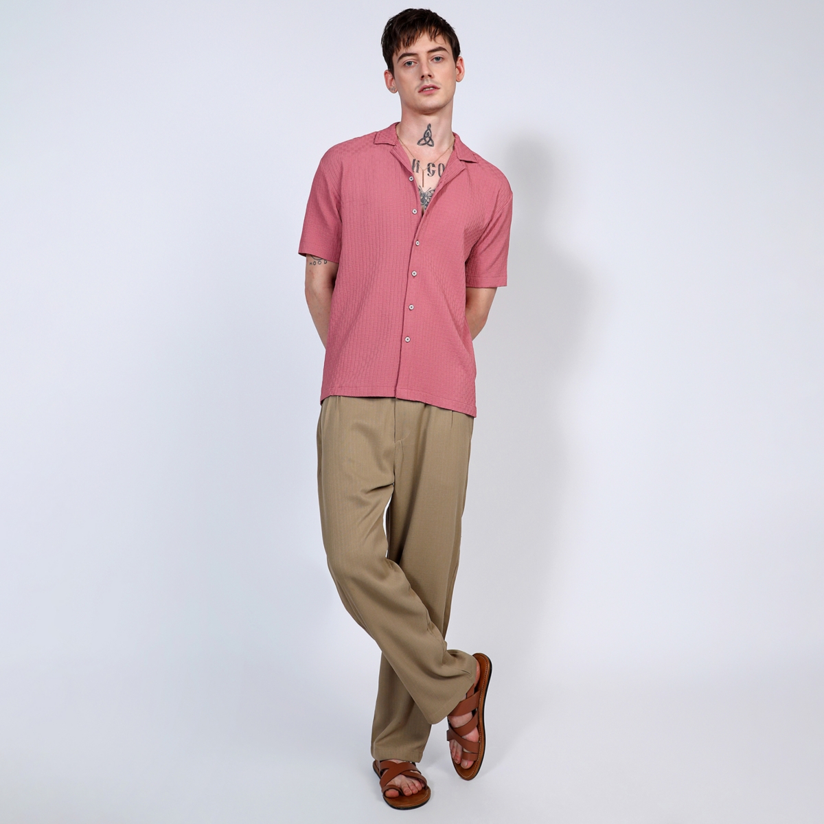 Campus Sutra Men's Bohemian Impressions Oversized Shirt