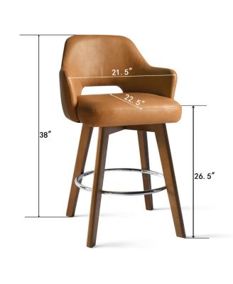 1 PC Faux Leather Counter Height Barstool