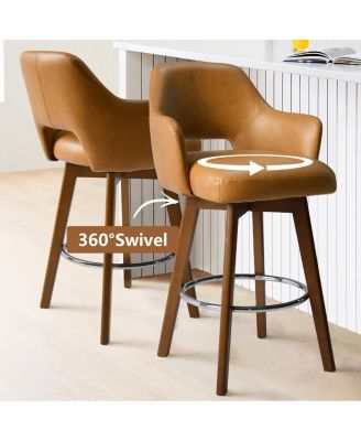 1 PC Faux Leather Counter Height Barstool