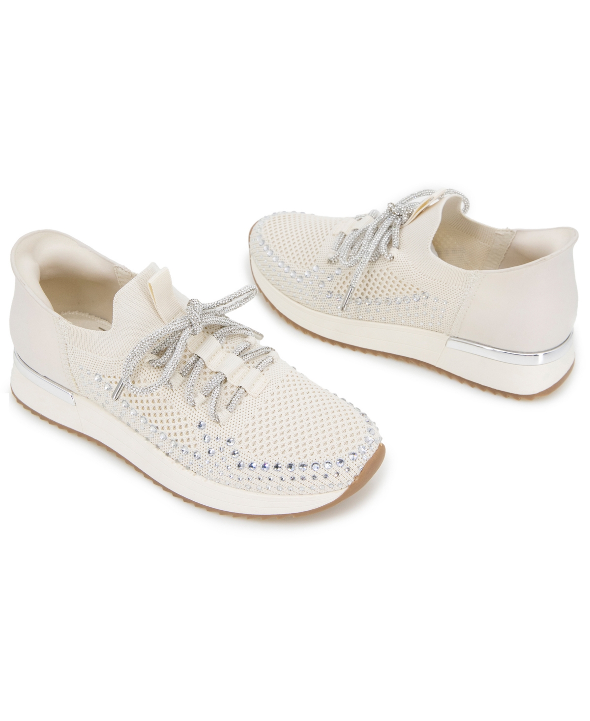 Kenneth Cole Reaction Women's Clancy Ez On Almond Toe Sneakers In Porcelain