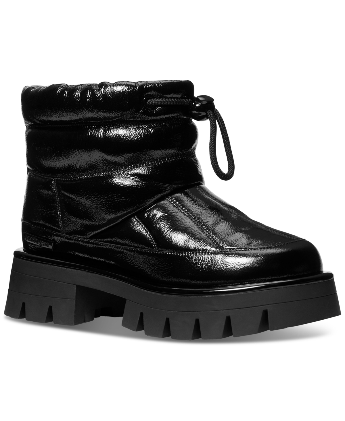 Michael Kors Barton Crackled Patent Leather Boot In Black
