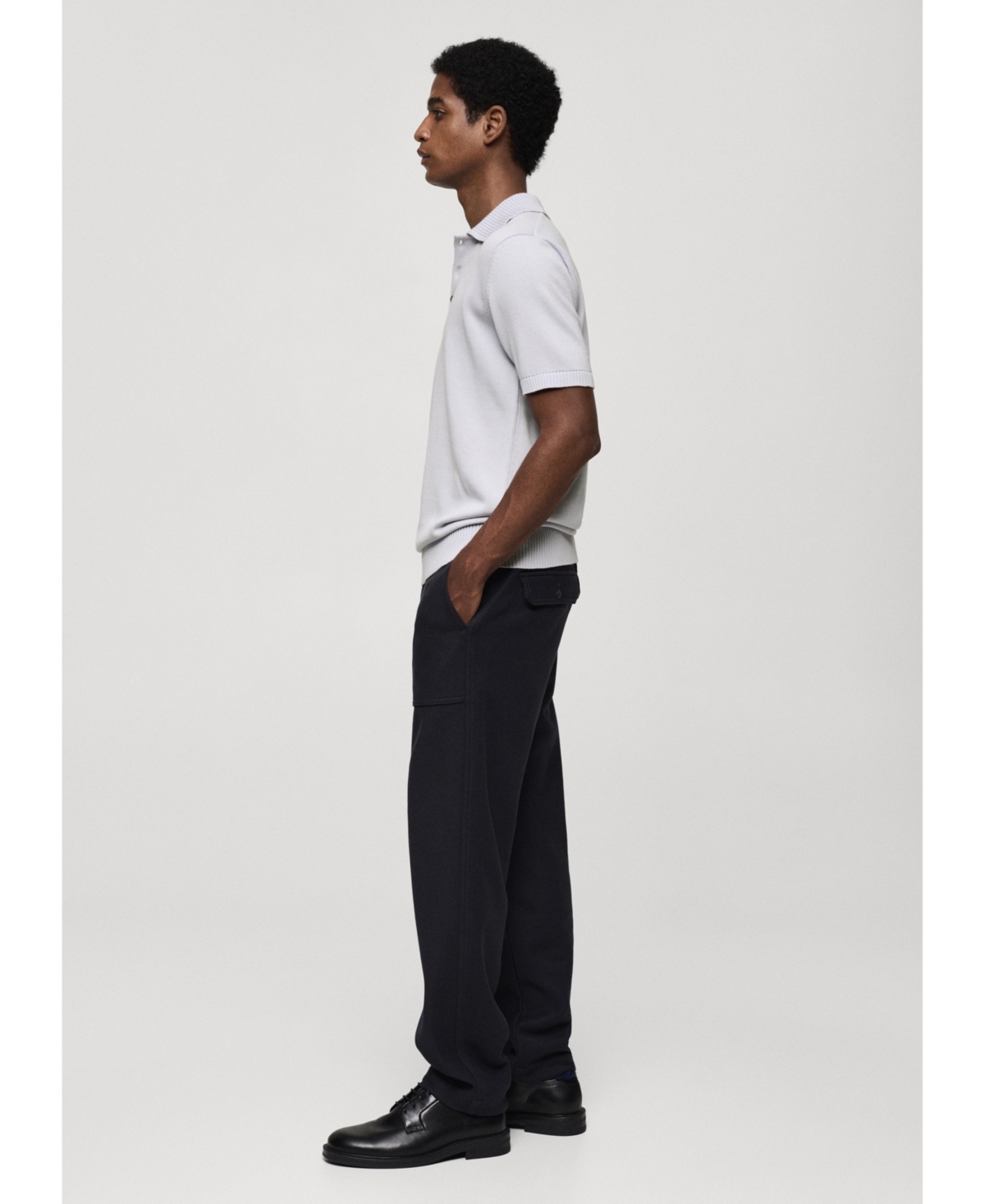 Mango Men's Fine-Knit Cotton Polo Shirt