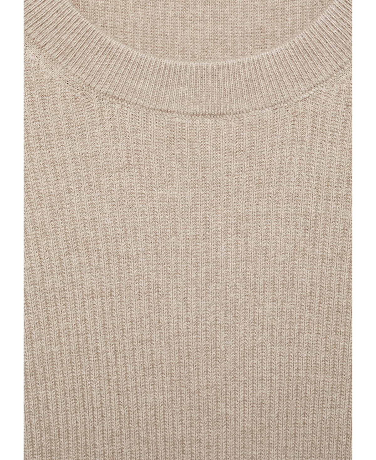 Mango Men's Ribbed Cotton Knitted Sweater