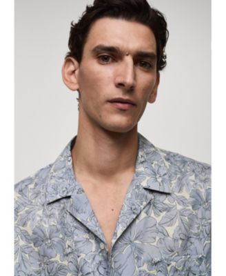 Men's Cotton Floral-Print Shirt