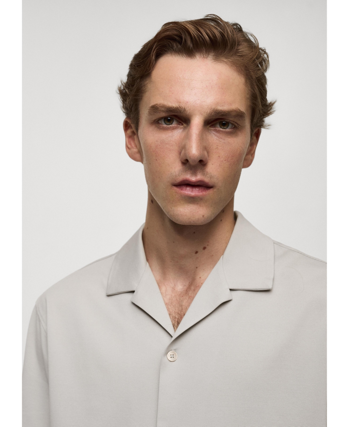 Mango Men's Short Sleeved Cotton Shirt