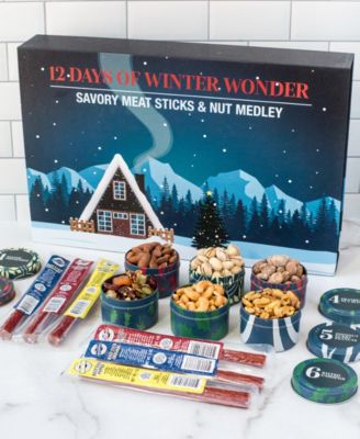 12 Days of Winter Wonder Savory Meat Sticks Nut Medley Advent Calendar, 12 Piece