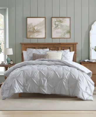 Classic Stripes Pintuck 3-Pc. Comforter Set, Full/Queen