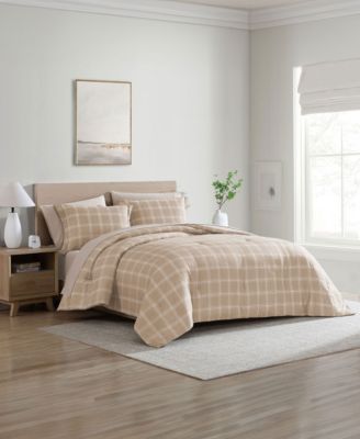 Grid Plaid Reversible 5-Pc. Comforter Set, Twin