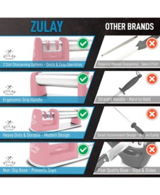 Premium Quality Knife Sharpener for Straight and Serrated Knives Stainless Steel Ceramic and Tungsten