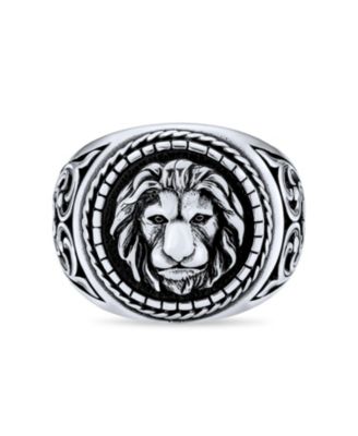 Big Statement Biker Style Lion Ring Solid .925 Sterling Silver