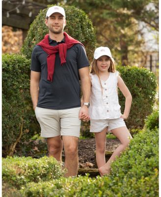 Girls  American Flag Bow Baseball Hat in White