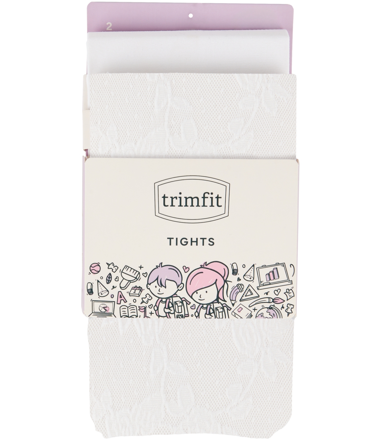 Trimfit 2-Pack Lace Microfiber Tights, Little Girls & Big Girls