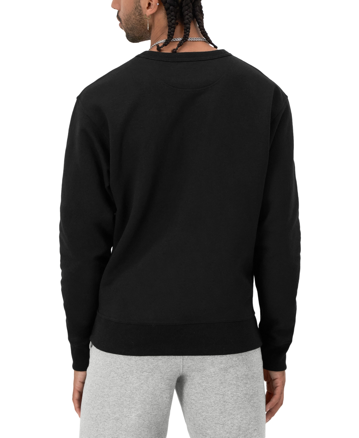 Champion Men's Classic Crewneck Sweatshirt In Black