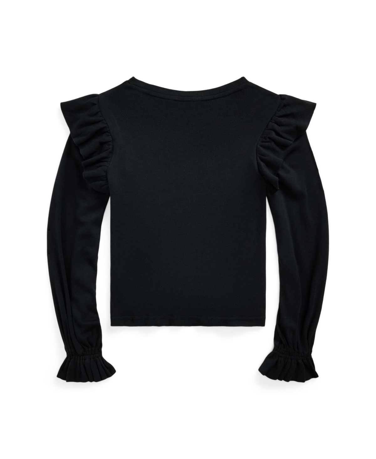 Polo Ralph Lauren Big Girls Ruffled Cotton-Modal Long-Sleeve Sweatshirt