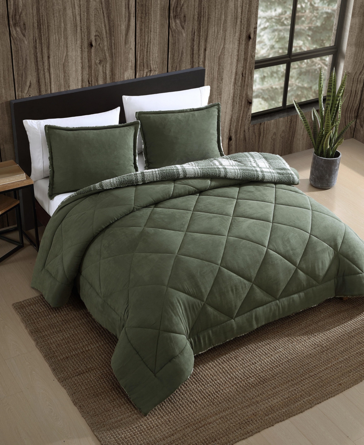 Eddie Bauer Big Lake Plaid Reversible -Pc. Comforter Set